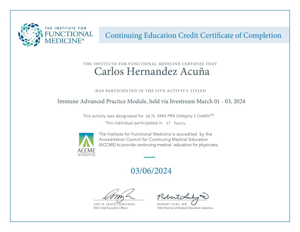 Inmune Advanced Practice Module