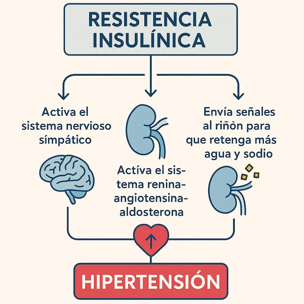 relación hipertensión y resistencia insulínica